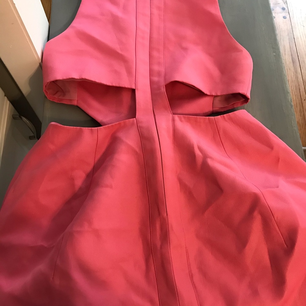 AQ/AQ sexy pink cut-out mini dress. Fierce !